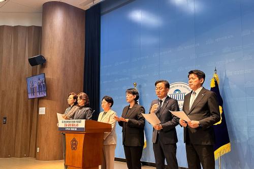 10일 국회 소통관에서 진행된 안창호 국가인권위원회 위원장 사퇴 관련 조국혁신당 기자회견(사진=위즈경제)