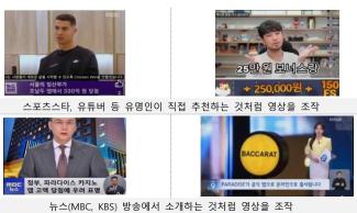 유명인, 언론사 영상 조작 광고 사례(이미지=한국소비자원)